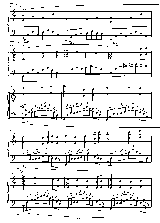 沉思-原创钢琴曲-为失恋而作钢琴曲谱（图8）