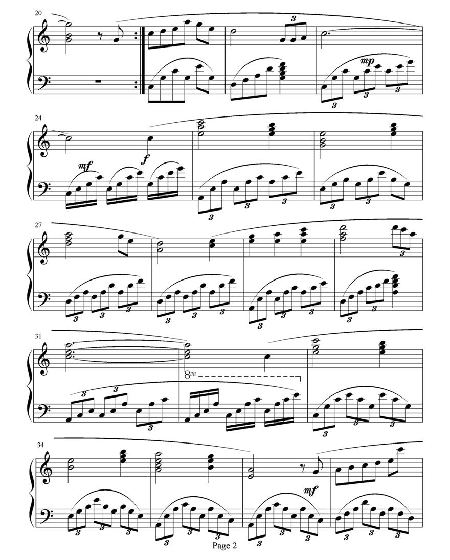 情人的眼泪钢琴曲谱（图2）