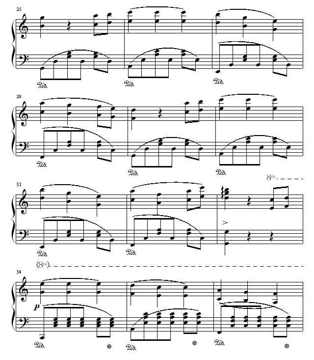 幸福中的美好钢琴曲谱（图3）