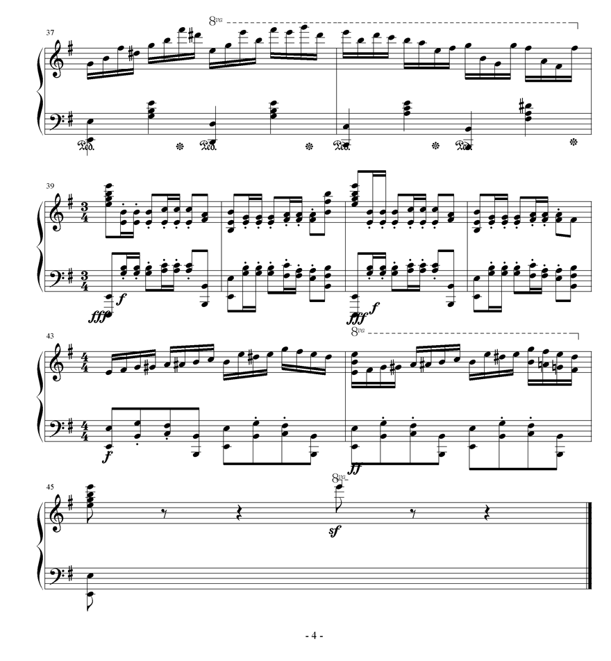 《不能说的秘密》JAY的SECRET钢琴曲谱（图4）