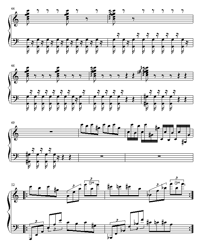 秋风秋雨钢琴曲谱（图4）