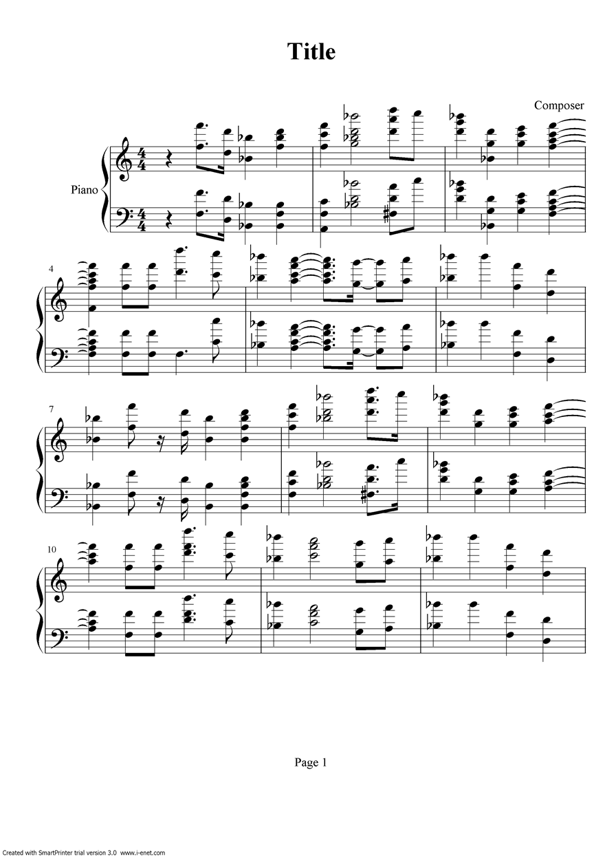 美国国歌 title钢琴曲谱（图1）
