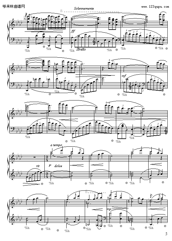 落叶的梦第二首-苗波钢琴曲谱（图5）