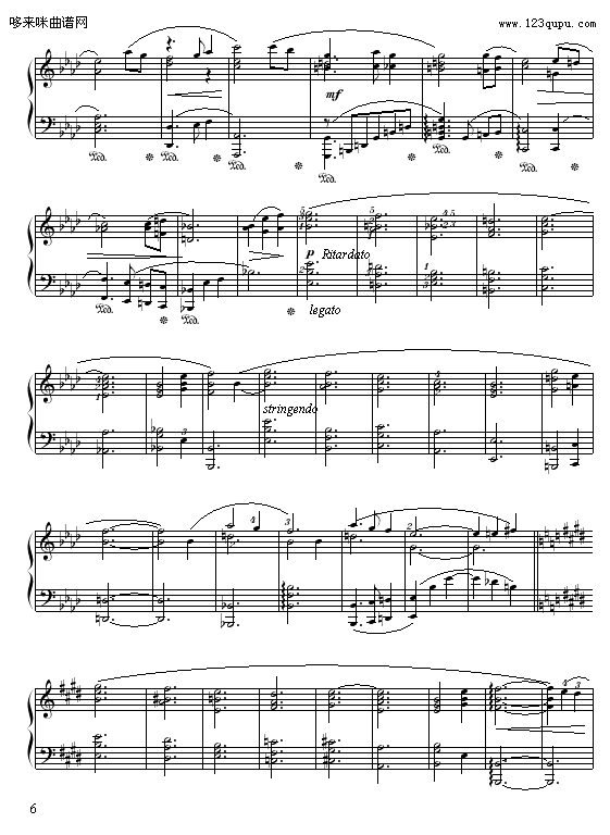 落叶的梦第二首-苗波钢琴曲谱（图6）