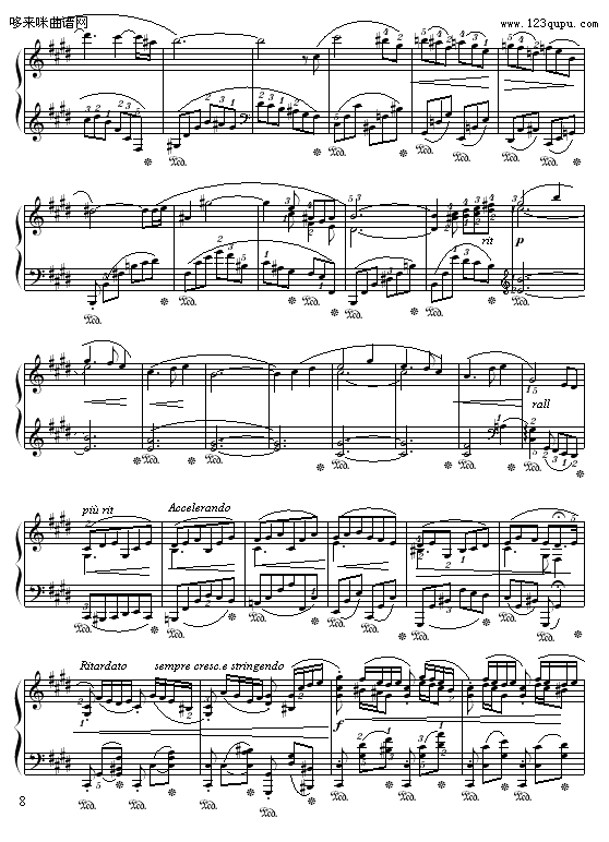 落叶的梦第二首-苗波钢琴曲谱（图8）