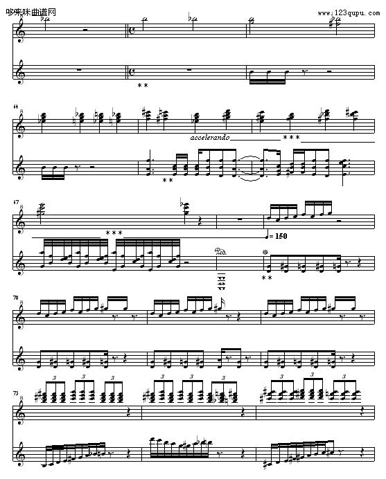 夜半惊魂-追梦人钢琴曲谱（图4）