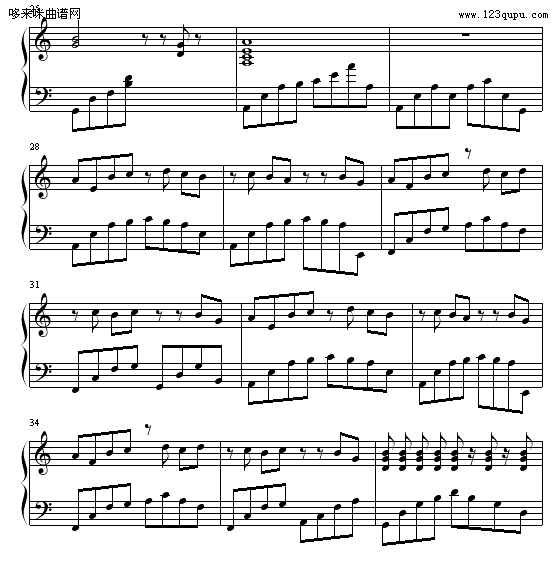 长夜的风霜-呵呵B仔钢琴曲谱（图3）