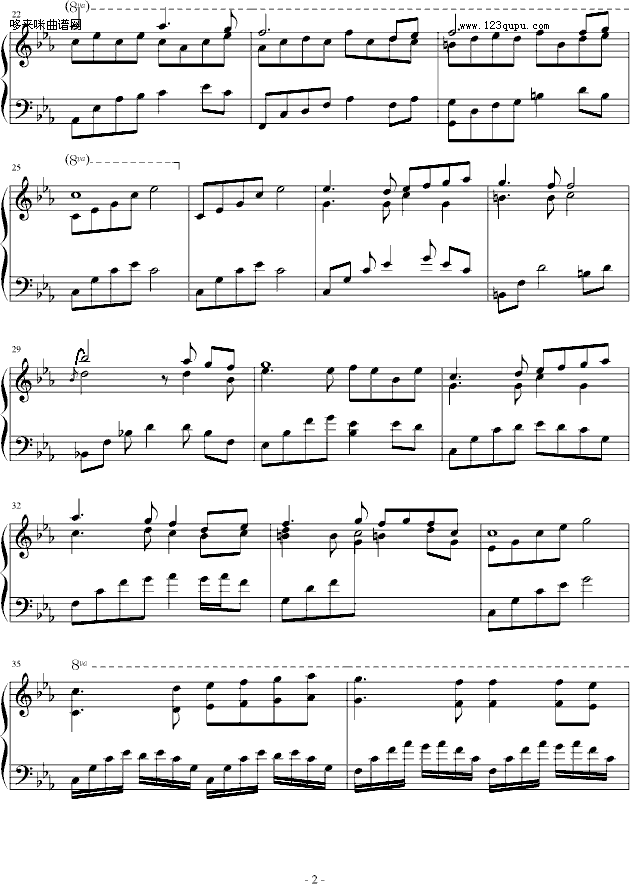 夜莺的歌-清代皇帝钢琴曲谱（图2）