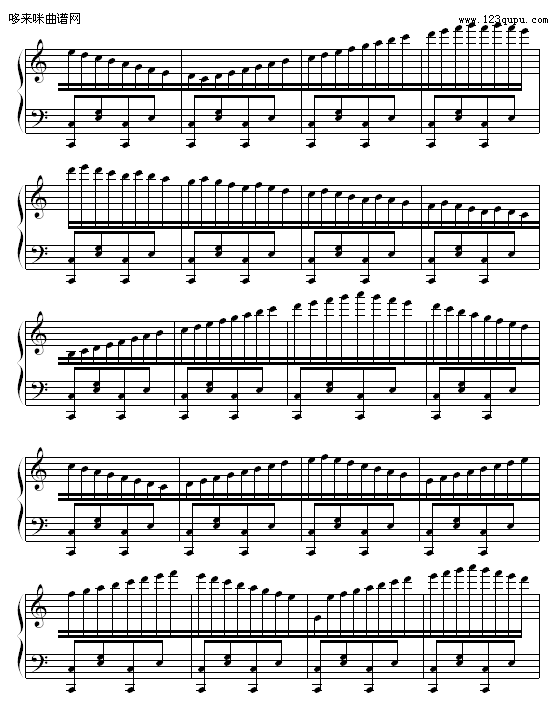 C小调练习曲-清代皇帝钢琴曲谱（图2）