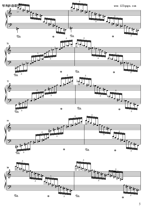 C大调练习曲No.2-9632587410钢琴曲谱（图5）