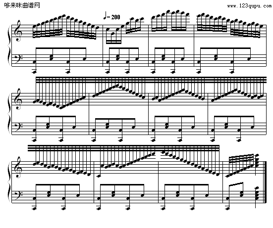 C小调练习曲-清代皇帝钢琴曲谱（图3）