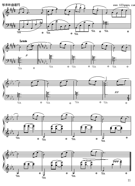 落叶的梦-苗波钢琴曲谱（图11）