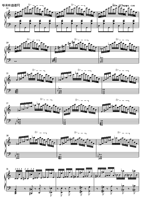 C大调练习曲No.2-9632587410钢琴曲谱（图2）