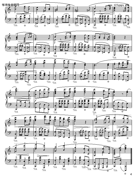 进行曲-苗波钢琴曲谱（图4）