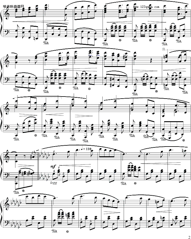 进行曲-苗波钢琴曲谱（图2）