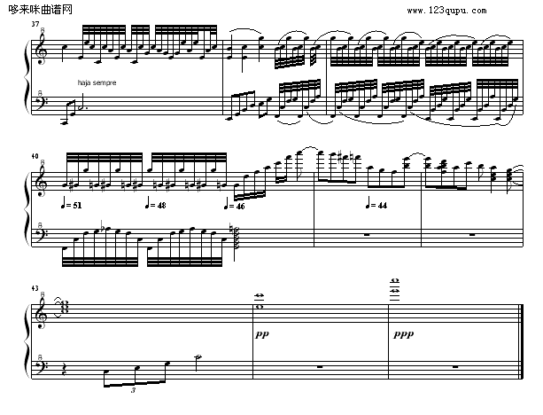 心中的柳絮-raymond142钢琴曲谱（图4）