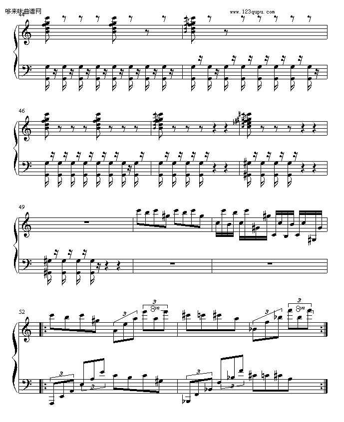 秋风秋雨-旷野3164钢琴曲谱（图4）