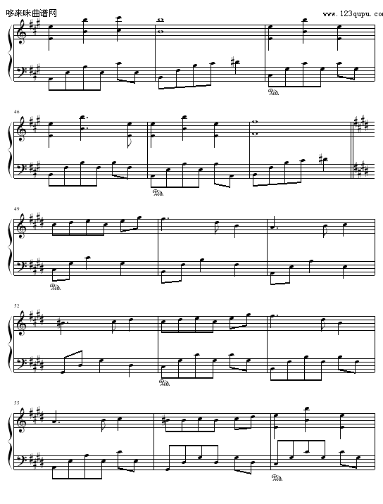 雪-花叙钢琴曲谱（图4）