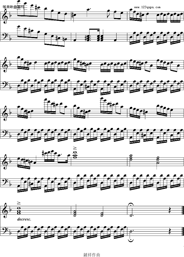 12-7 G小調變奏曲-Ariosto钢琴曲谱（图1）