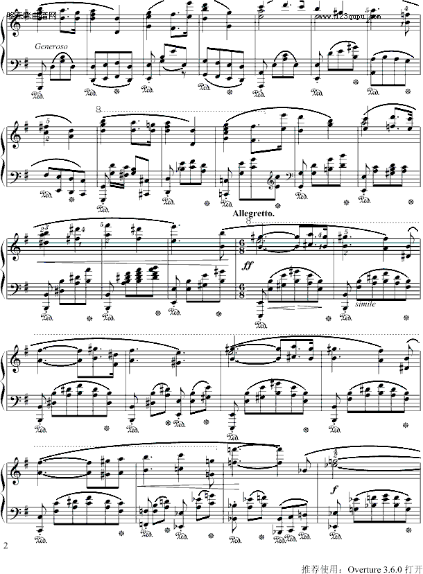 小夜曲-苗波钢琴曲谱（图2）