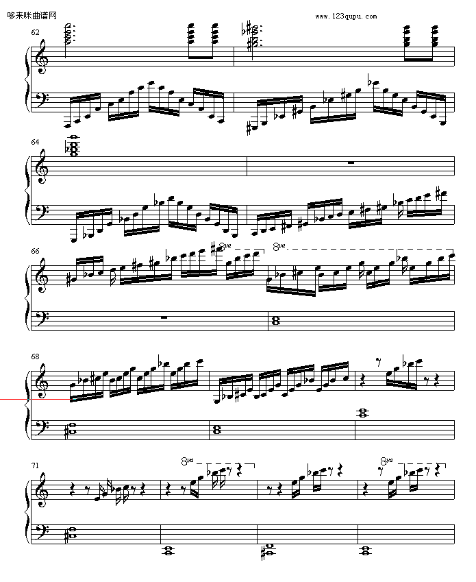 秋风秋雨-旷野3164钢琴曲谱（图6）