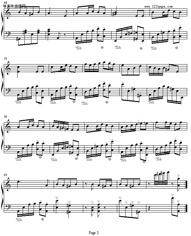 舞艺-夜猫儿钢琴曲谱（图3）
