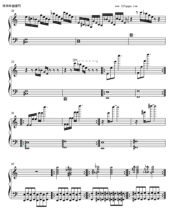 秋风秋雨-旷野3164钢琴曲谱（图3）