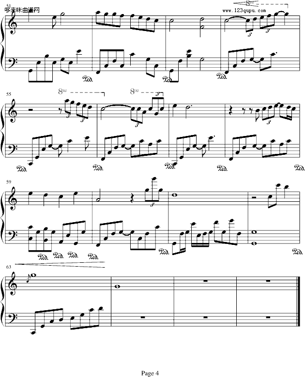 不想哭- -欣仔版-韩日剧钢琴曲谱（图4）