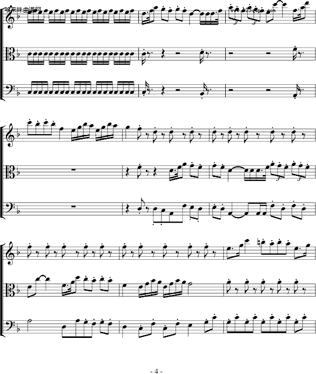 F大调弦乐小品-nkhun钢琴曲谱（图4）
