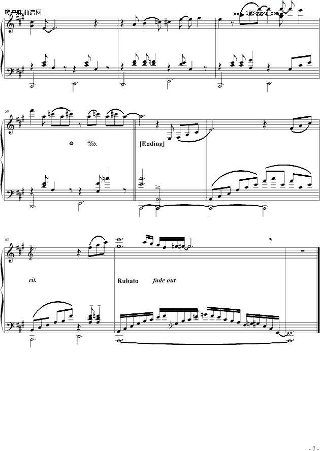 月光下的双人舞-追梦人钢琴曲谱（图7）