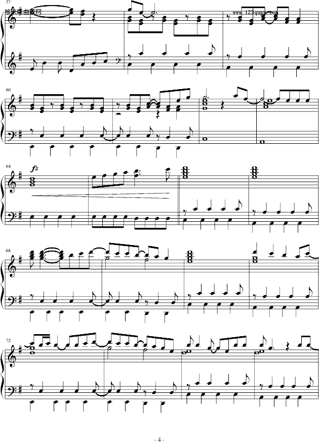 犬夜叉片尾曲---COME-犬夜叉钢琴曲谱（图4）