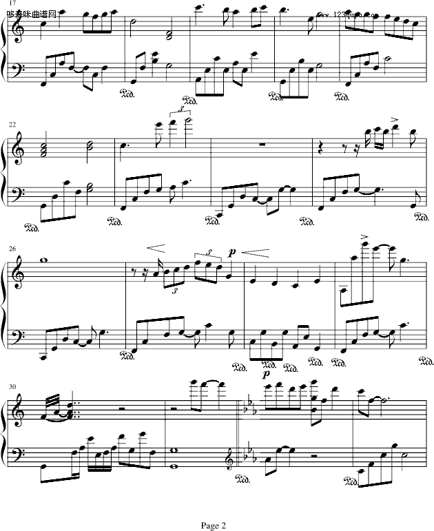 不想哭- -欣仔版-韩日剧钢琴曲谱（图2）