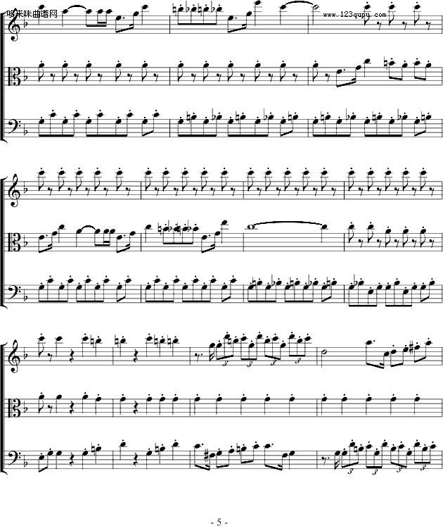 F大调弦乐小品-nkhun钢琴曲谱（图5）