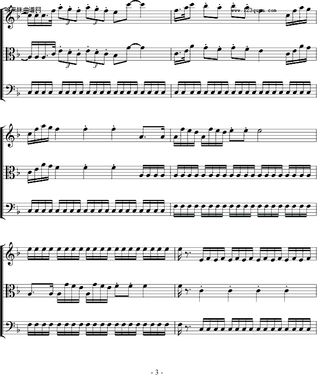 F大调弦乐小品-nkhun钢琴曲谱（图3）