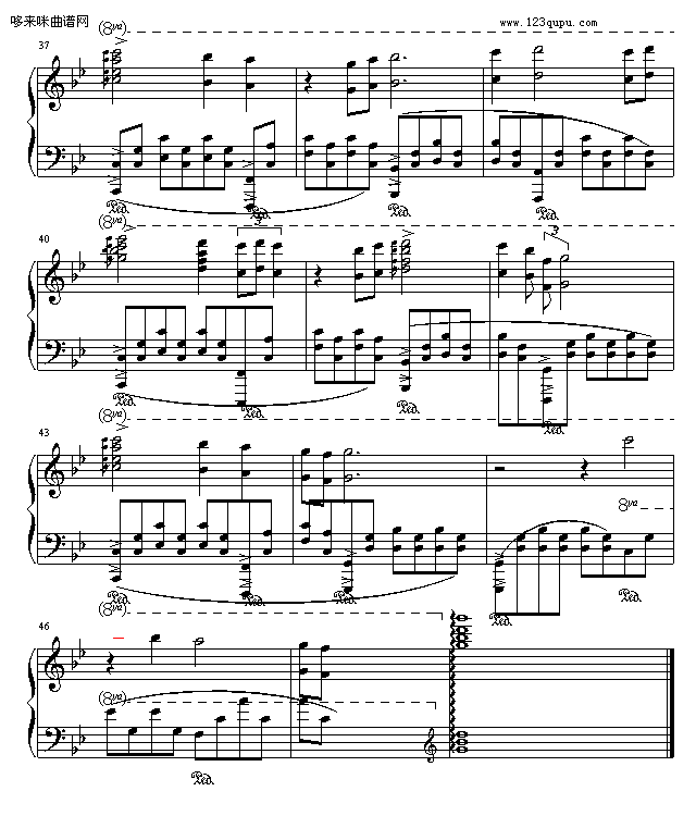 风叶飘落-完美-帅钢琴曲谱（图4）
