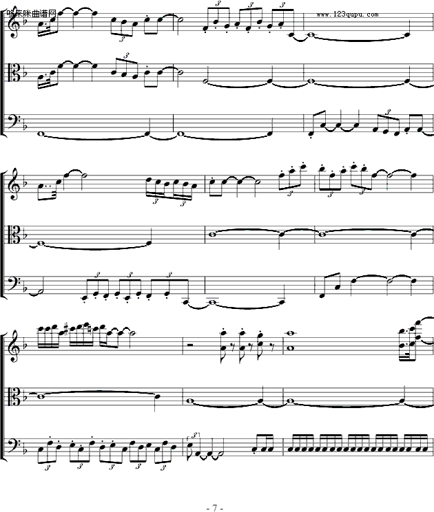 F大调弦乐小品-nkhun钢琴曲谱（图7）