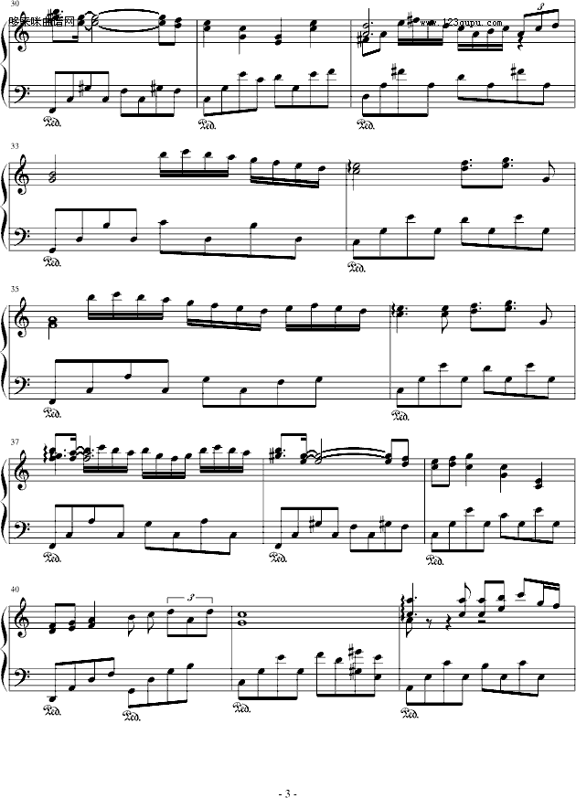 记忆-windtsao钢琴曲谱（图3）