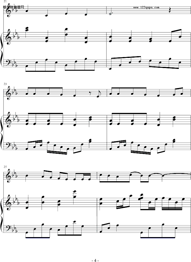 幻想-∮亞→薩∮钢琴曲谱（图4）