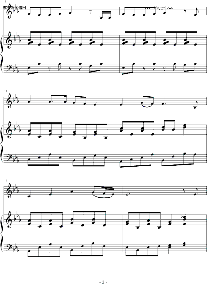 幻想-∮亞→薩∮钢琴曲谱（图2）