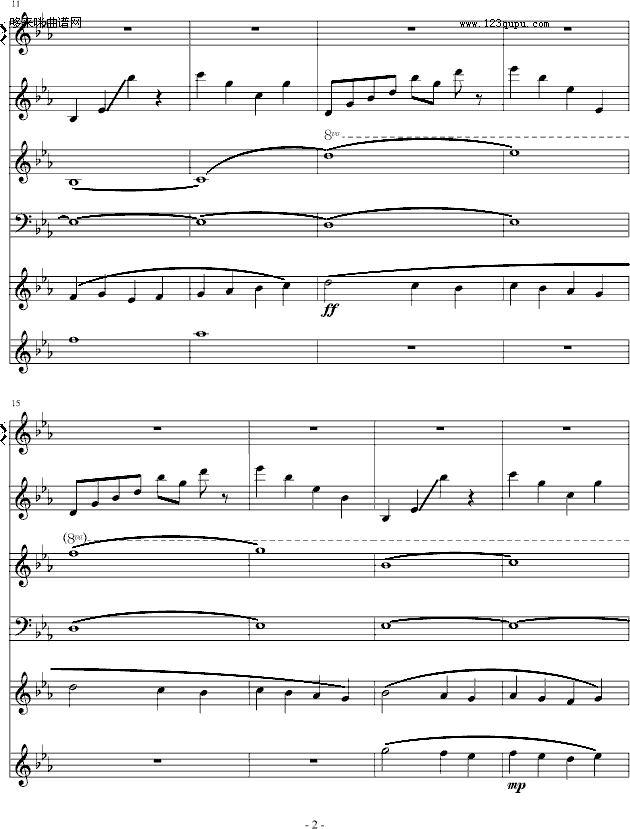 亡灵城堡-英雄无敌2-游戏钢琴曲谱（图2）
