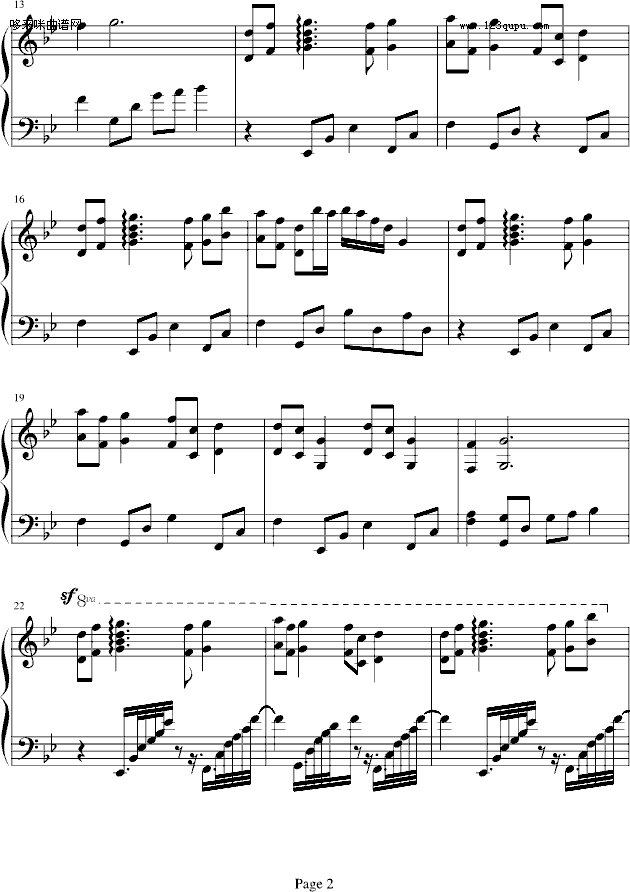 超越时空的思念－－犬夜叉唯美插曲-犬夜叉钢琴曲谱（图2）