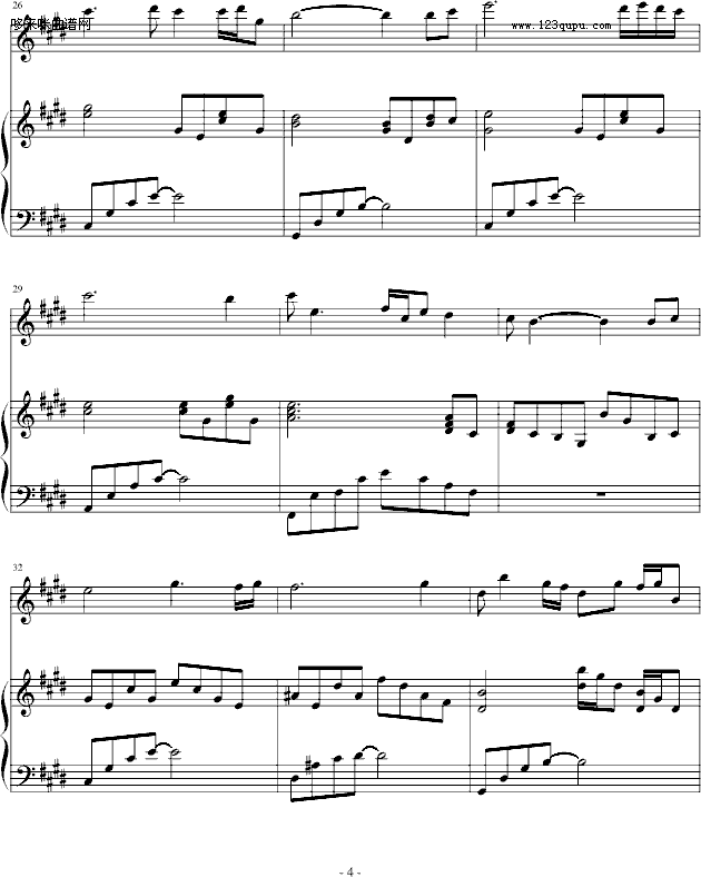 枉凝眉-《红楼梦》主题曲-影视钢琴曲谱（图4）