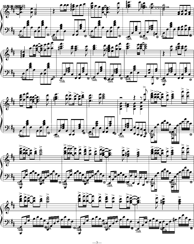 无色-（完美完整版）-名侦探柯南钢琴曲谱（图3）