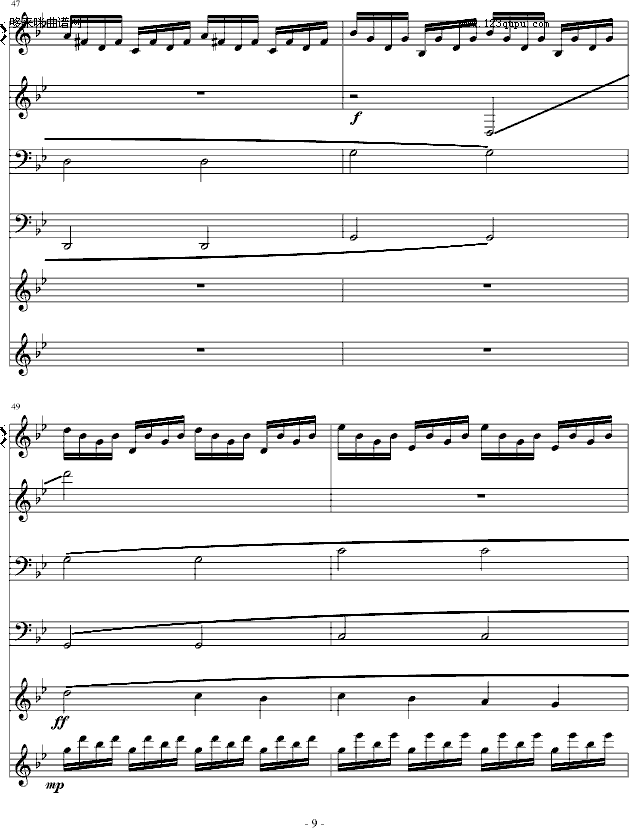 亡灵城堡-英雄无敌2-游戏钢琴曲谱（图9）