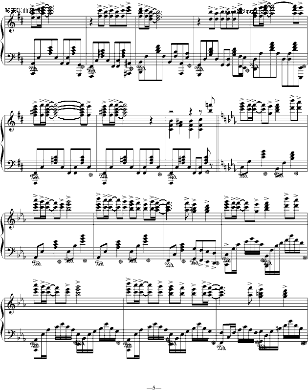 无色-（完美完整版）-名侦探柯南钢琴曲谱（图5）