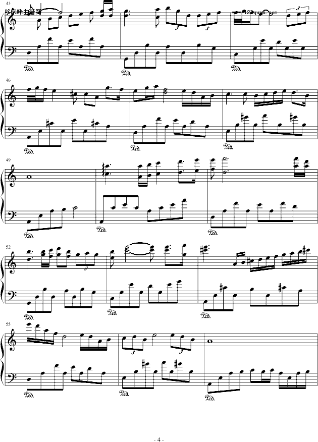 记忆-windtsao钢琴曲谱（图4）