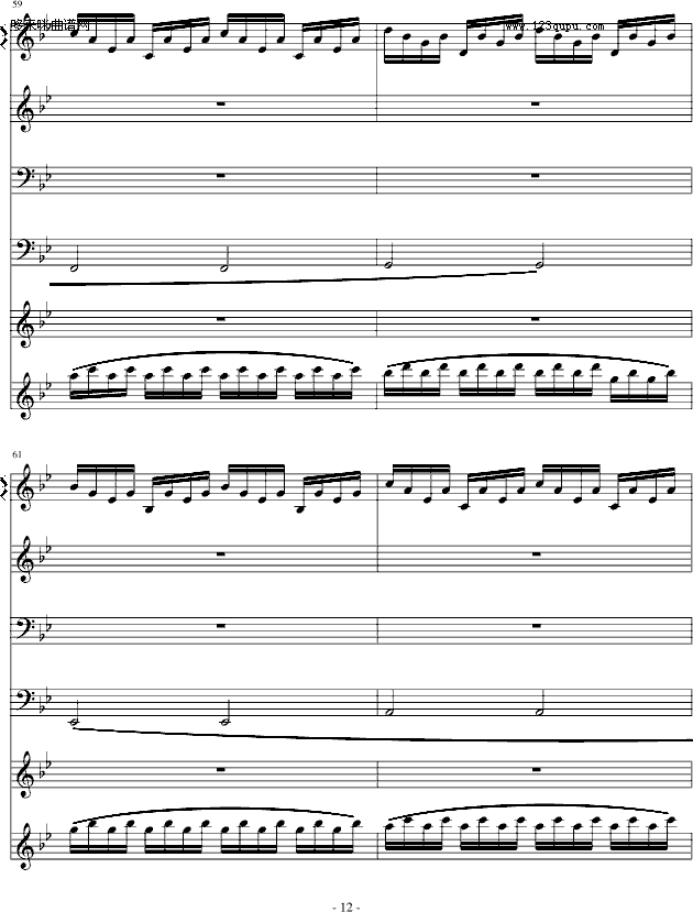 亡灵城堡-英雄无敌2-游戏钢琴曲谱（图12）
