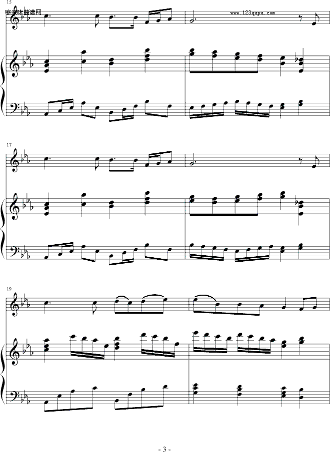 幻想-∮亞→薩∮钢琴曲谱（图3）