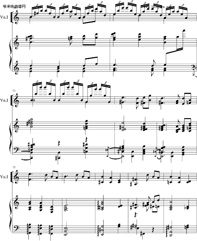 小提琴钢琴奏鸣曲-Hamlet钢琴曲谱（图9）