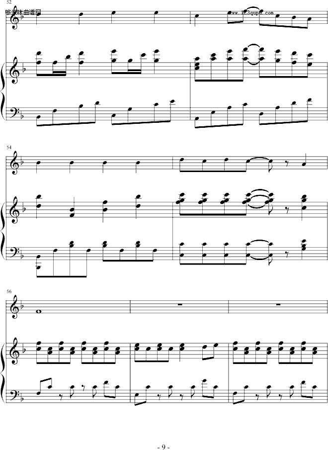 幻想-∮亞→薩∮钢琴曲谱（图9）